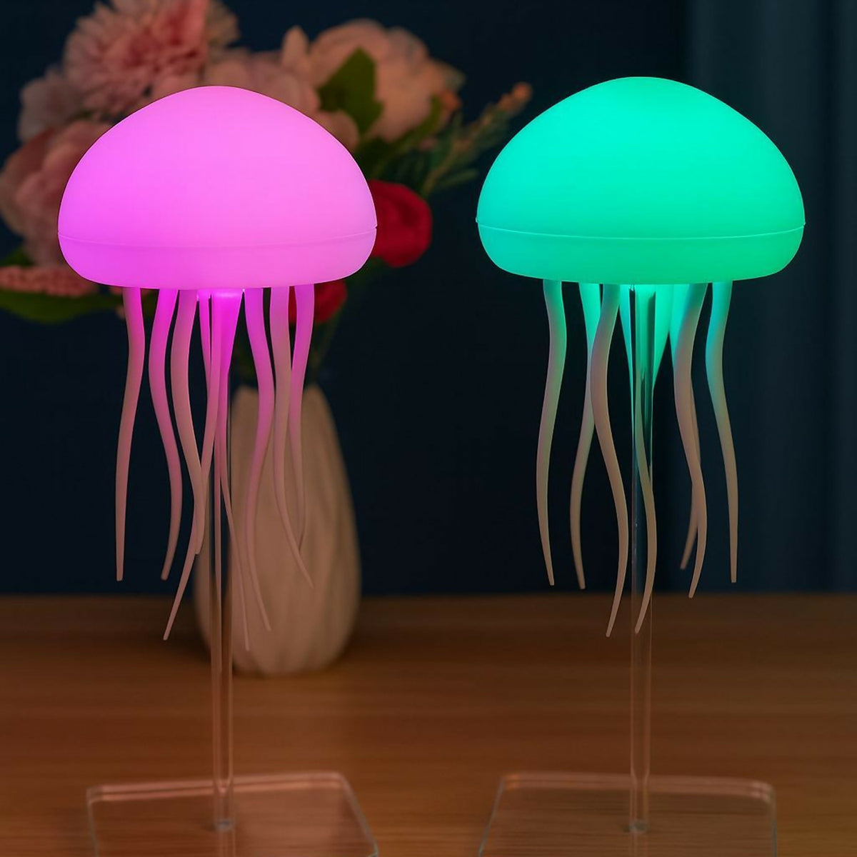 Warm Jellyfish Night Light Lamp | Soft Ambient Glow Mood Light for Home Decor