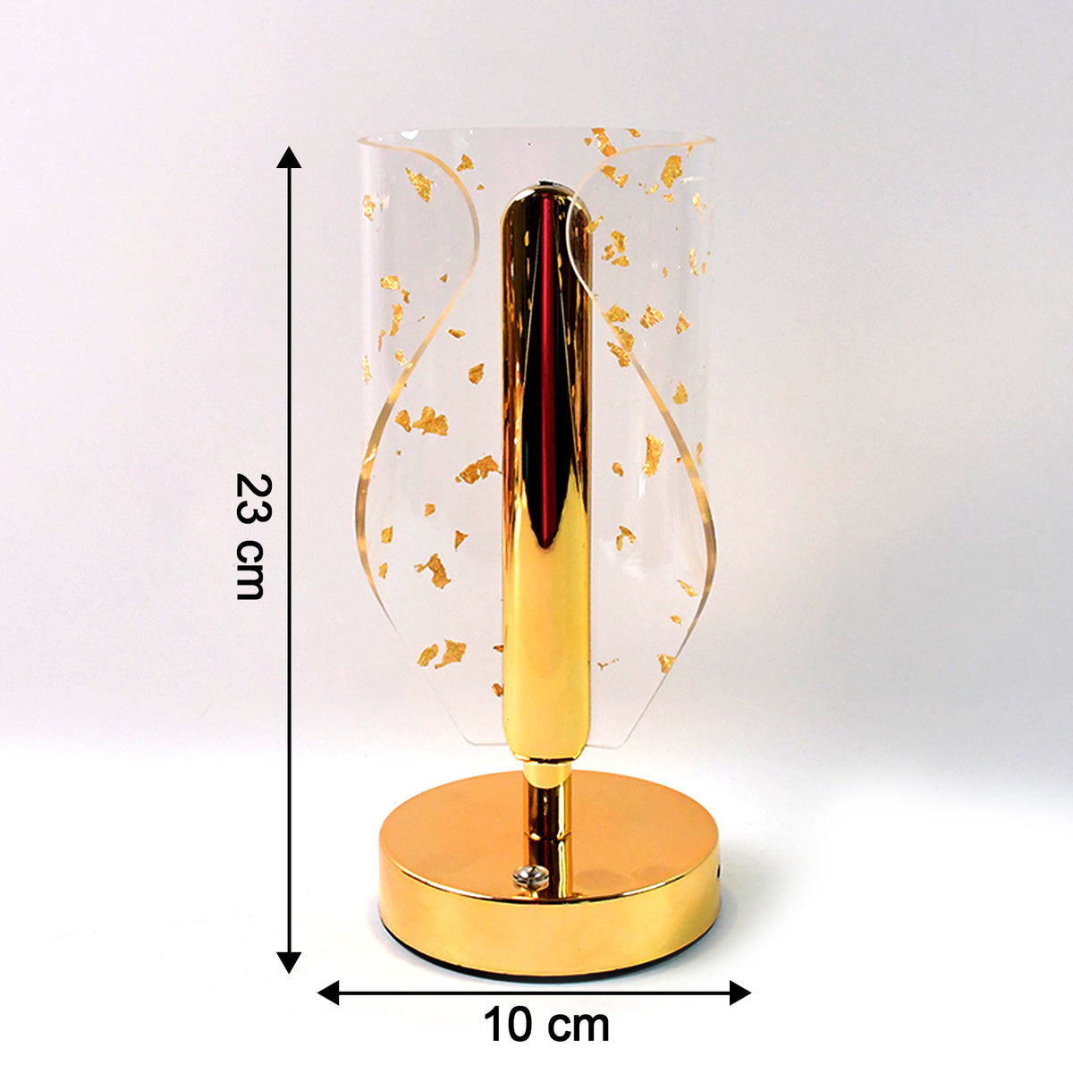 Luxury Golden Leaf Design Crystal Table Lamp (1 Pc)